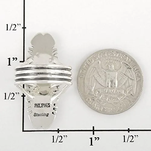 Vista 4 de Anillo de piedras preciosas de coral turquesa en plata de ley 925