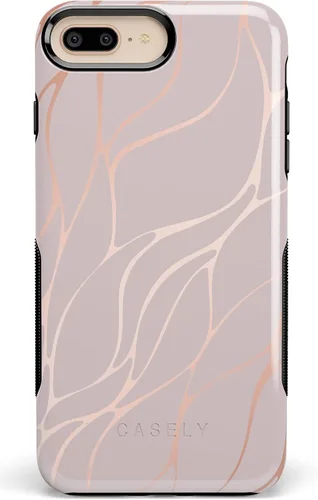 Vista 10 de Casely Funda para iPhone 6/7/8 Plus Todo envuelto Lazos vintage Diseño protector delgado esencial de doble capa