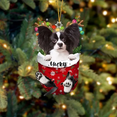 Vista 111 de Adorno de Navidad personalizado para perro Airedale Terrier en bolsillo de nieve, adorno para árbol de Navidad, idea de regalo para amantes