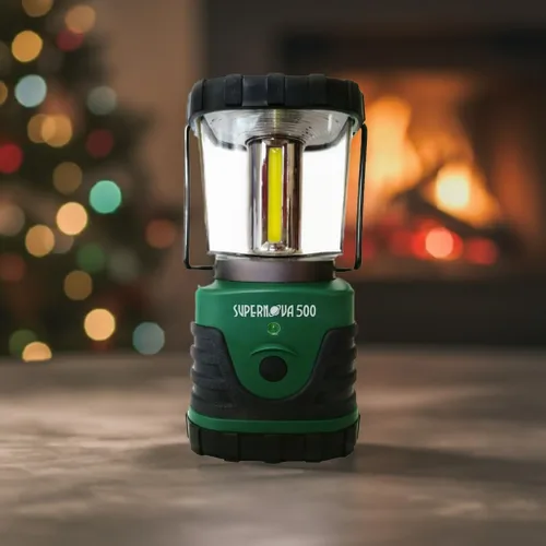 Vista 2 de Linterna alimentada por batería Supernova, brillante, de larga duración, linterna de camping LED resistente al clima, ideal para tormentas