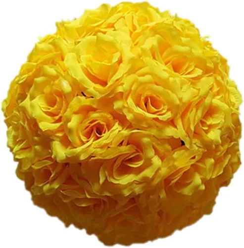 Vista 15 de Bola de flores artificiales para centros de mesa, bodas, bodas, fiestas, centros de mesa, decoración, 7.8 pulgadas (5, negro)