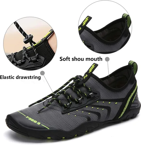 Vista 4 de Zapatos de agua para hombre y mujer, zapatos de agua descalzos, de secado rápido, para playa, natación, buceo, kayak, surf, deportes acuáticos