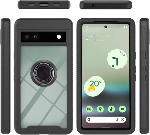 Vista 52 de Funda compatible con Xiaomi Poco X3 NFC, compatible con Xiaomi Poco X3 Pro/Poco X3 Ring Stand 3 en 1, color negro