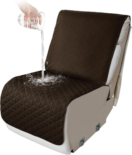 Vista 122 de HDCAXKJ Fundas impermeables 100% impermeables para sofá reclinable en forma de L, lavable, acolchada y suave para perros y mascotas, 1 funda de Negro