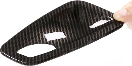 Vista 6 de YIWANG ABS cromo puerta interior de coche cubierta cubierta 4 unids para BMW E90 3 serie 2005-2012 Auto Accesorios (fibra de carbono)