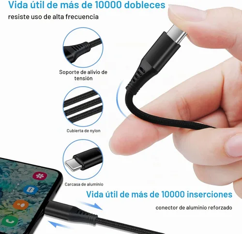 Vista 5 de Cargador tipo C Bloque de carga rápida para Samsung Galaxy S25, A15 5G, A16, A55, A35, A14, A13, A25, S24, S23, Fe, A03s, A53, Z Fold6, 20W PD 3.0