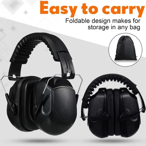 Vista 4 de Yunsailing Auriculares de reducción de ruido NRR 28dB Protección auditiva Orejeras Protección Auriculares para Disparo Construcción