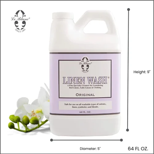 Vista 2 de Le Blanc® Original Linen Wash® - Limpiador de lavandería de lujo para ropa de cama y mesa, 64 onzas (paquete de 6)