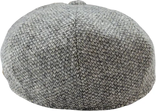 Vista 3 de 8 Panel Baker Boy Cap Shelby Sombrero Lana Vintage Tweed Clásico Gris Claro Maquinilla de afeitar