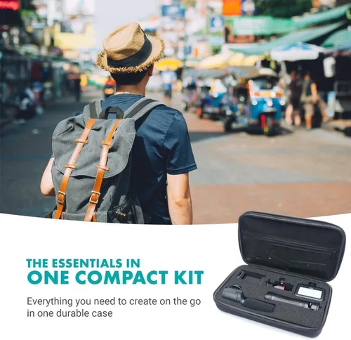 Vista 4 de Movo iVlogger - Kit de vlogging para iPhone con trípode de tamaño completo – Kit de inicio de YouTube compatible con Lightning para creadores