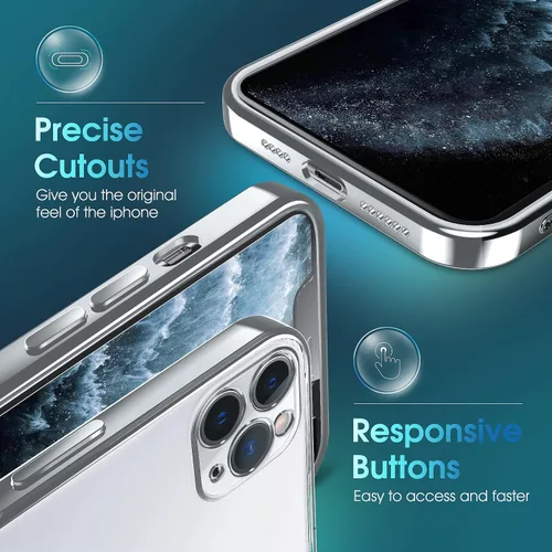 Vista 505 de Supdeal Funda cristalina transparente para iPhone 11, [No se amarillea] [Protección de la cámara] [Probado contra caídas de grado militar] Funda