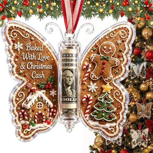 Vista 17 de Regalo de dinero en efectivo de Navidad, adorno de mariposa, decoración de 5PCS-B