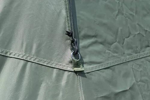 Vista 5 de Tienda caliente Tipi para 4 personas con estufa ignífuga Jack para tubos de combustión con 2 puertas Altura 8.5FT Verde ejército