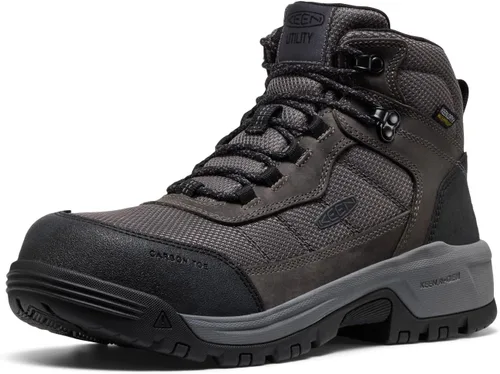 Vista 9 de KEEN Utility Botas de trabajo impermeables de 90 grados con punta compuesta para hombre Skokie Hiker Style Mid Height