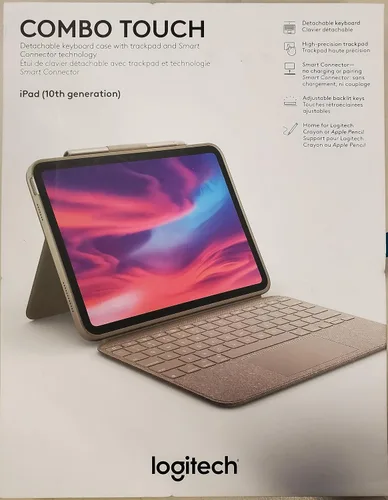 Vista 2 de Logitech Combo Touch - Funda de teclado desmontable para iPad de 10ª generación con trackpad de gran precisión, teclado retroiluminado