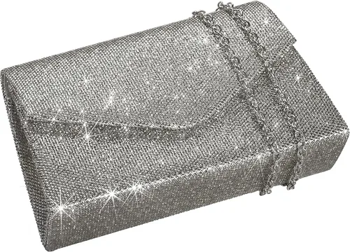Vista 2 de GEGELE Bolsas de noche brillantes para mujer, bolso de mano con diamantes de imitación para fiesta, graduación, boda