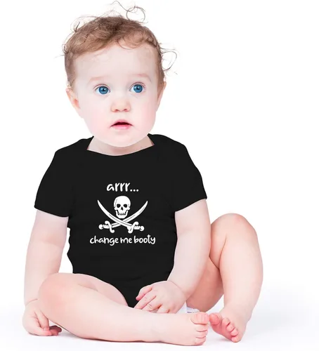 Vista 14 de AW Fashions Arrr Change Me Booty - Body divertido y adorable para recién nacido, ropa de bebé a la moda