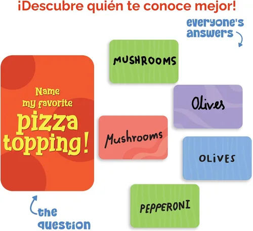 Vista 2 de Skillmatics Juego de cartas: ¿Quién te conoce mejor? Divertido juego de fiesta familiar para niños, niñas, adolescentes y adultos, divertido
