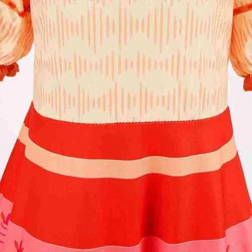 Vista 4 de Sgehen Disfraz de princesa para niñas, vestido de cosplay elegante con accesorios 3T-8T