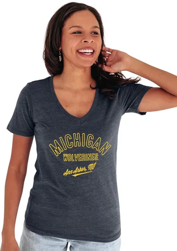 Vista 14 de Blue 84 NCAA - Camiseta de triple mezcla para mujer