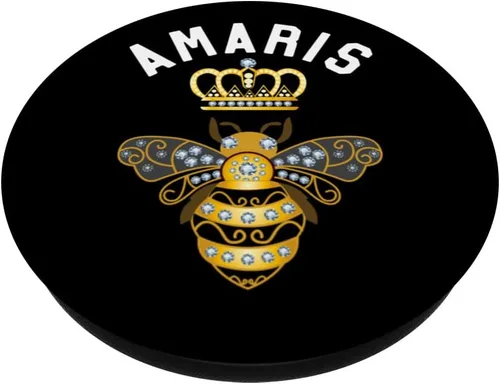 Vista 2 de Amaris Nombre Amaris Regalos de Cumpleaños Reina Corona Abeja Amaris PopSockets intercambiables PopGrip