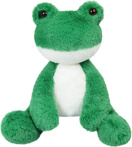 Vista 13 de Animal de peluche de rana azul claro, lindo juguete de rana peluda, suave juguete de peluche para niños y niñas, regalos para niños o novia, 8.5