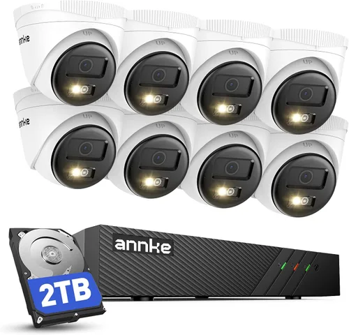 Vista 10 de ANNKE Sistema de cámara de seguridad PoE de 8CH 5MP, 1TB HDD, 4pcs 3K