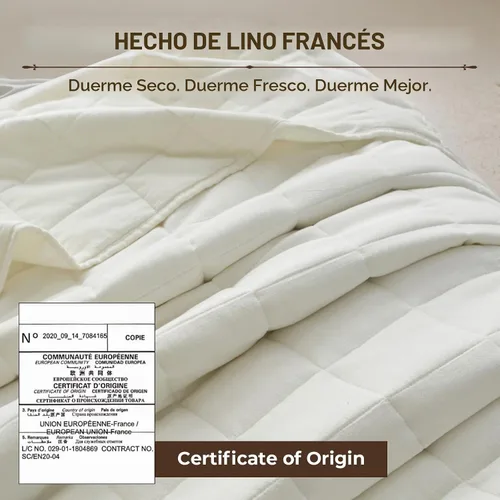 Vista 4 de Powdion Edredón 100% Lino Queen, Puntada de Caja Lino Francés Frontal Algodón Posterior Ropa de Cama, Colcha Vintage Occidental Prelavada para Todas