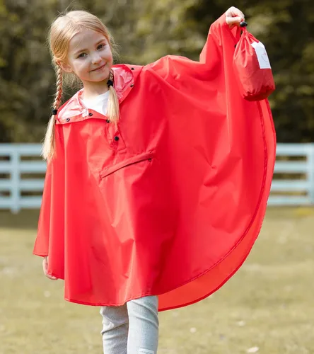 Vista 4 de Chaqueta ligera de poncho de lluvia para niños, impermeable, abrigo impermeable