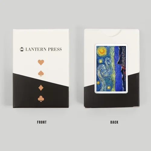 Vista 8 de Lantern Press Zabriskie Point, Death Valley National Park, California, Starry Night, 52 Playing Cards for Adults, Poker Size Card Deck