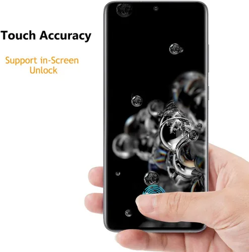 Vista 4 de Protector de pantalla de privacidad para Galaxy S20 Ultra, compatible con fundas, huellas dactilares disponibles, película suave para Samsung Galaxy