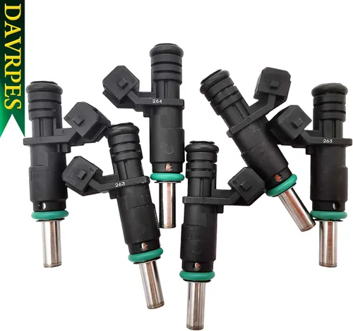 Vista 5 de Paquete de 6 inyectores de combustible 7531634 13537531634 4 agujeros Enigne boquilla de pulverización de combustible para B-M-W 128i 328i X3 X 5 Z4
