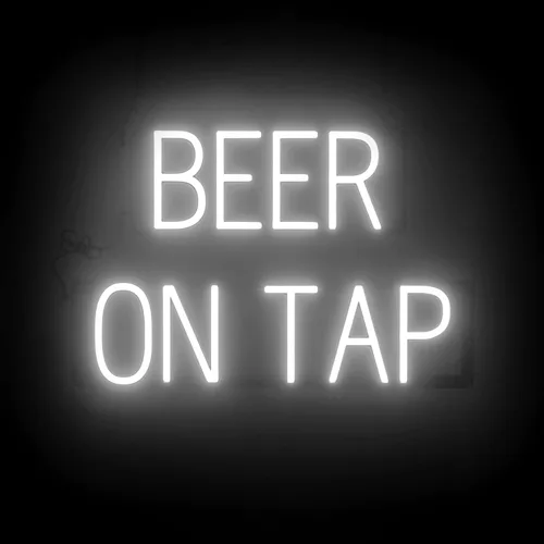 Vista 14 de SpellBrite Letrero de cerveza fría Letrero relacionado con la cerveza con aspecto de neón, fuente de luz LED verde 16.8 x 15.0 pulgadas