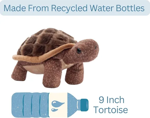 Vista 9 de The Petting Zoo - Peluche de tortuga de granja, regalos para niños, animales de granja salvajes, juguete de peluche de tortuga de 9 pulgadas
