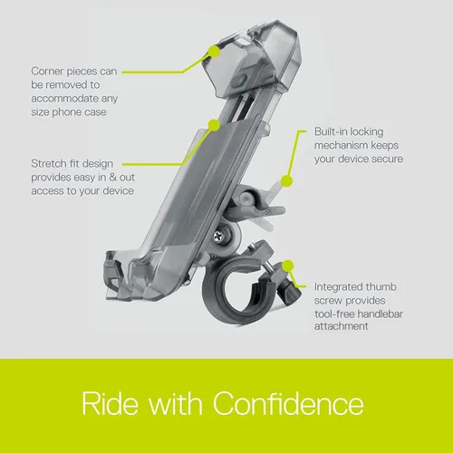 Vista 4 de Delta - Soporte de bicicleta para funda de smartphone, iPhone Android Samsung HTC, impermeable