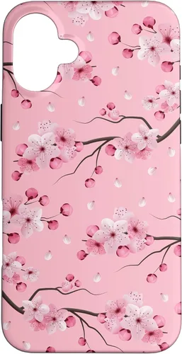 Vista 23 de Japanese Cherry Blossom Floral Flower Pattern Pastel Pink Case for iPhone 17