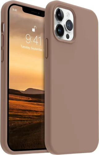 Vista 18 de AOTESIER - Funda a prueba de golpes diseñada para iPhone 12 Pro Max, funda de silicona líquida con [forro de microfibra suave antiarañazos]