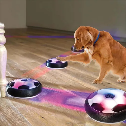 Vista 7 de Ivieicip Disco Activo Deslizante - 2023 Nueva Pelota de Fútbol Interior Iluminada Juegos Rodantes para Perros, Juguetes para Perros Interactivo