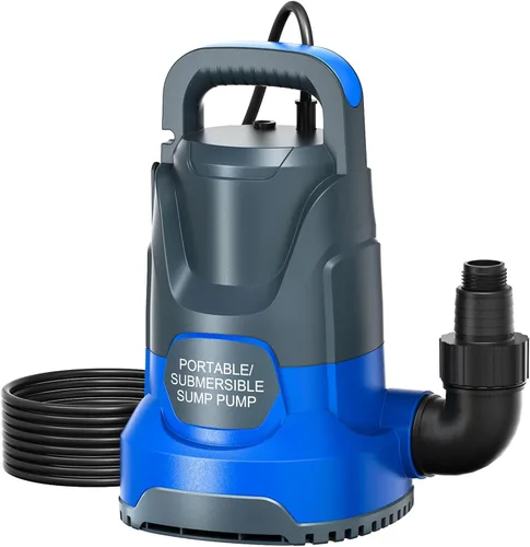 Vista 8 de Bomba de sumidero 1.5HP Bomba de agua sumergible 6300GPH eléctrica Naranja