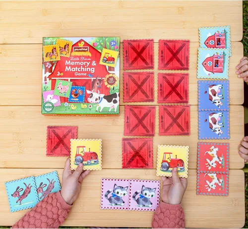 Vista 5 de eeBoo: Juego de memoria y coincidencia - Little Farm - 10 pares, desarrolla habilidades de reconocimiento, concentración, memoria y vocabulario, a