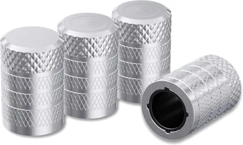 Vista 8 de CKAuto Tapones para válvula de neumático, aluminio negro, 4 unidades/paquete