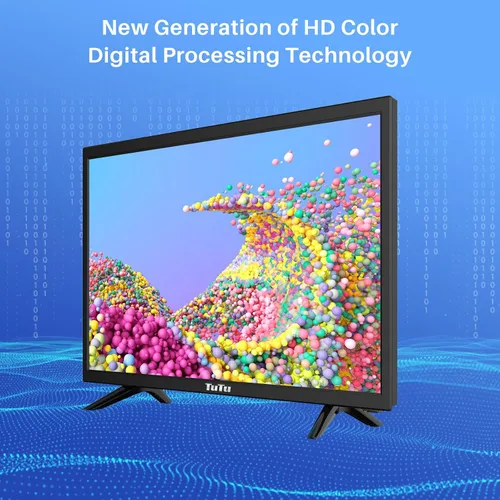 Vista 3 de TuTu TV LED de 22 pulgadas, TV de pantalla plana FHD 1080P con audio Dolby con HDMI, USB, VGA, RCA, TV o monitor no inteligente para habitación