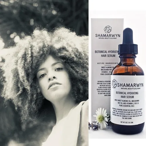 Vista 7 de Suero para el cabello, aceite hidratante botánico, brillo natural orgánico para el cabello con geranio y lavanda, 2 onzas