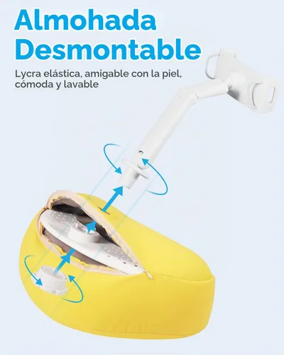 Vista 4 de NEARPOW Almohada de soporte para tableta para cama, soporte de almohada Amarillo