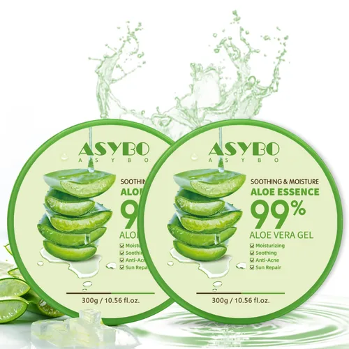 Vista 8 de Gel de aloe vera natural de 10.1 fl oz - Crema hidratante orgánica, calmante e hidratante, reparación de quemaduras solares y cicatrices, cuidado