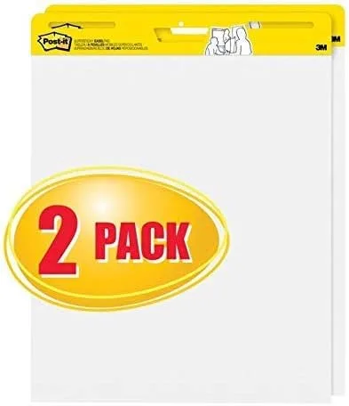 Vista 2 de 3M 3M(Tm) - Almohadilla de caballete blanca (25 x 30 pulgadas) (30 hojas/almohadilla) (6 almohadillas/caja)