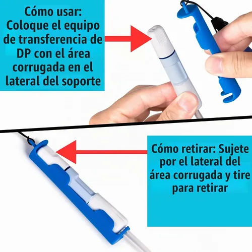 Vista 3 de Soporte patentado de transferencia de diálisis peritoneal para Baxter, accesorios para cinturón de soporte de catéter PD Azul