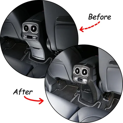 Vista 2 de TOYCIDFG Para Mercedes Benz Clase G W464 G63 G550 G500 G400 G350 2019 2020 Accesorios de coche ABS cromado trasero aire acondicionado cubierta