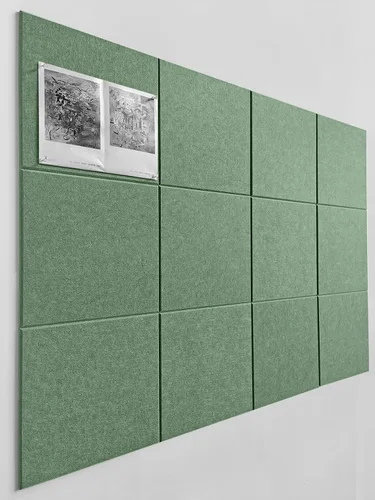 Vista 46 de Tabla de corcho alternativa de 24 x 36 pulgadas, paquete de 6 azulejos de pared de fieltro con pestañas adhesivas extraíbles seguras, tableros