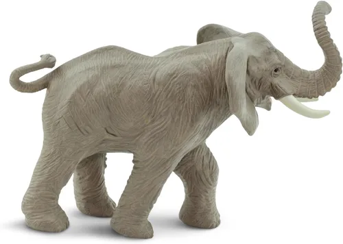 Vista 2 de Safari Ltd. Figura de elefante africano, figura detallada de plástico de 6.25 pulgadas, juguete educativo para niños, niñas y niños a partir de 3